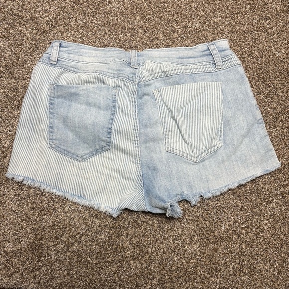 Rewash Women’s Light Blue Distressed Jean Shorts - Picture 9 of 9